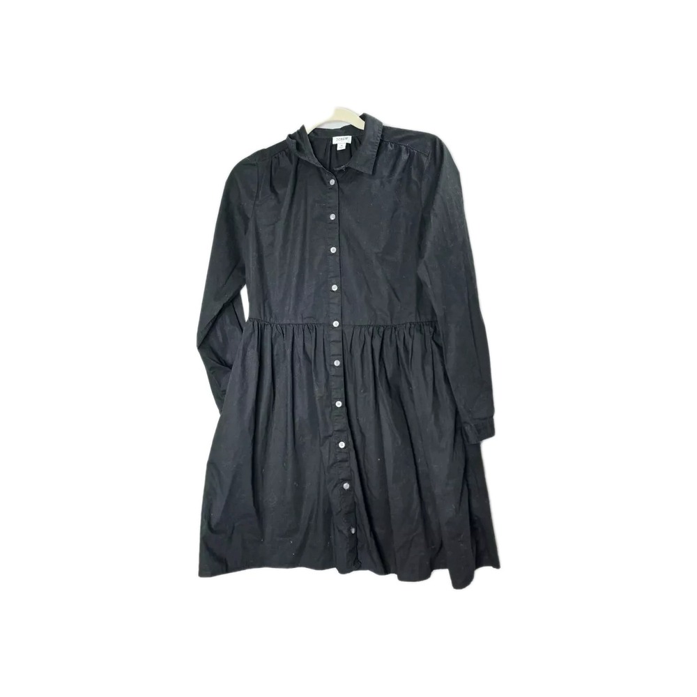 J.Crew Factory Collared mini shirtdress Color  Black Size 4